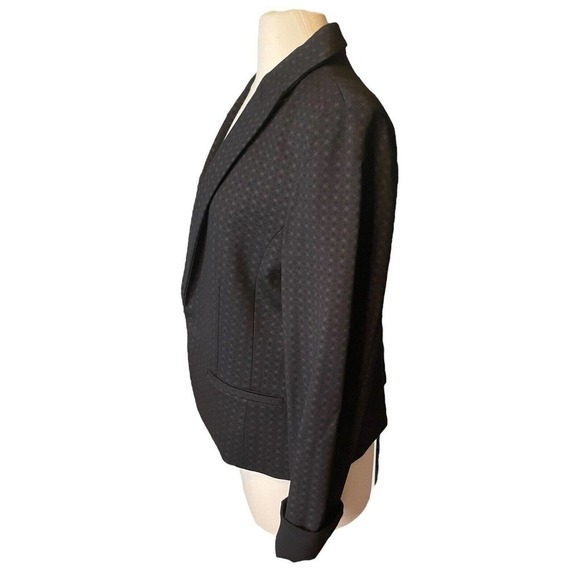 Amanda + Chelsea Black and Brown Blazer Basketweave Size 14 - Picture 5 of 9